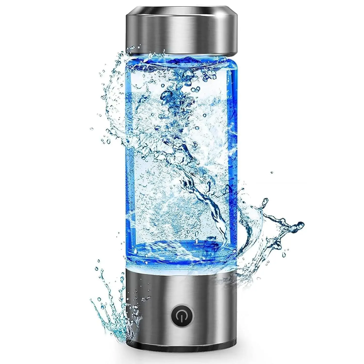 Hydrating Drinks Tumbler with Portable Hydrogen Water Bottle Generator - Cup, Mug Classic Drinkware Lid Glass
