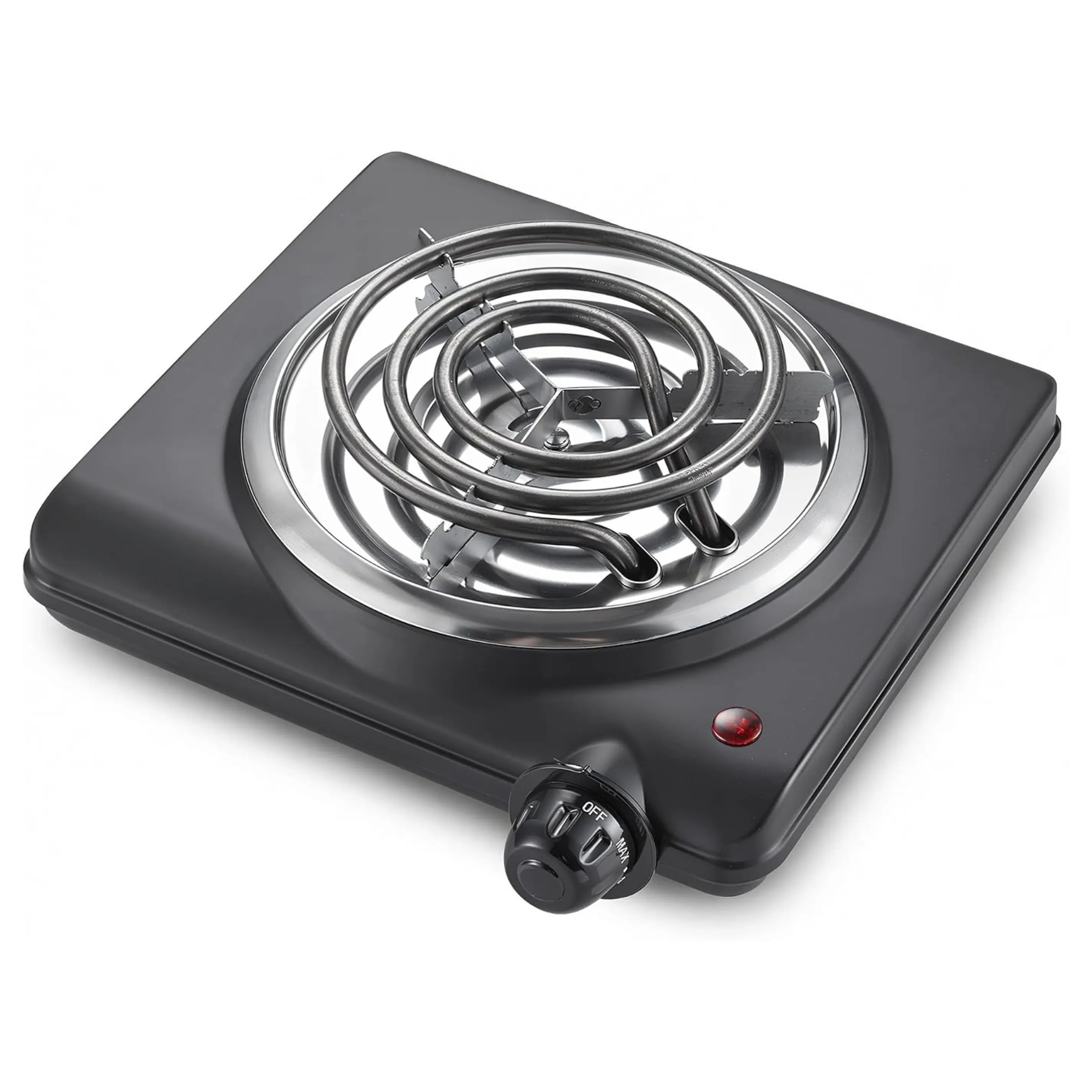 Electric burner, hot plate, portable electric stove, cast iron hot plate, 1000W hot plate, countertop burner, single burner, portable cooktop, dorm room stove, RV cooking stove, office hot plate, compact cooktop, camping burner