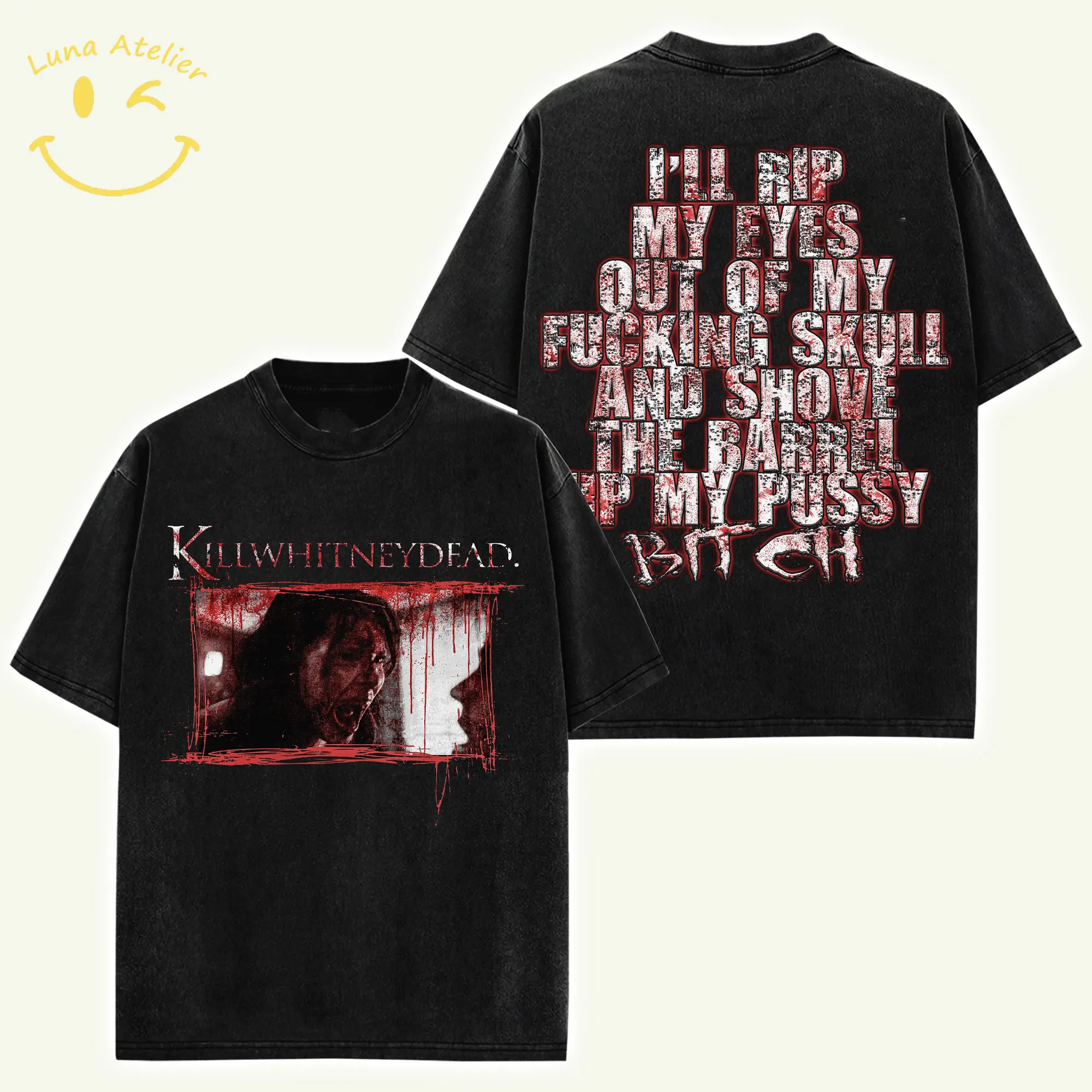 Vintage Obsession 2026 2 Sided V2 Shirt Horror Movie Graphic High-Quality Unisex Cotton Shirt Nikki Obsession Shirt - Red Neon Horror Movie Aesthetic T-shirt Gothic Horror Tee Vintage Thriller T-Shirt Horror Movie Graphic Fan T-Shirt
