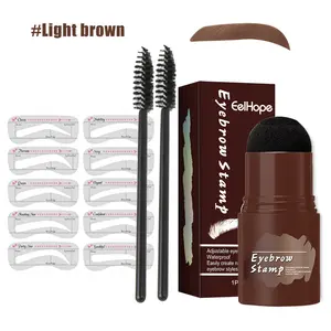 EELHOE Eyebrow Stamp Kit — Natural Hairline Powder, Brow Stencils, and Contouring/Shading Powder