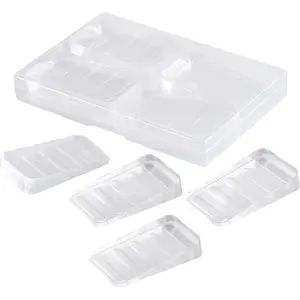Rubber Wedges Shims 6 Pack Table Wedge Clear Toilet Shims for Leveling Furniture Levelers for Uneven Floors Hot Tub Restaurant Appliance Shims for Leveling Feet 0.39" Th