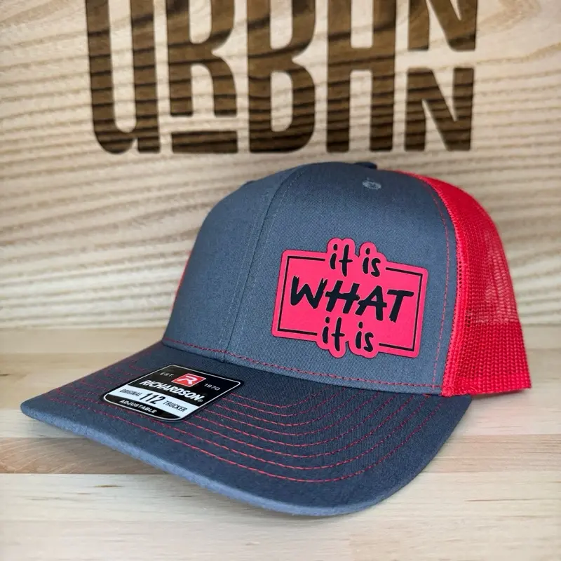 Charcoal/Red with Neon Red Patch