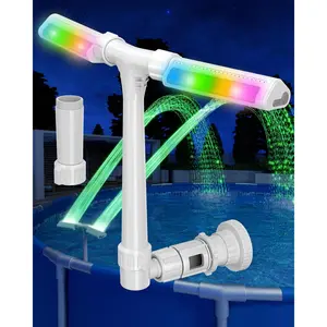 2026 Height Upgrade Pool Fountain with Lights for Above & Inground Pools - Dual  Aerator with Remote Control, 360? Adjustable Sprinkler, Pool Cooler & Decor Accessories