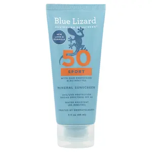 Blue Lizard Australian Sunscreen Sport Mineral Sunscreen, SPF 50, 3 fl oz (89 ml) Blue Lizard Australian Sunscreen Sport Mineral Sunscreen, SPF 50, 3 fl oz (89 ml)