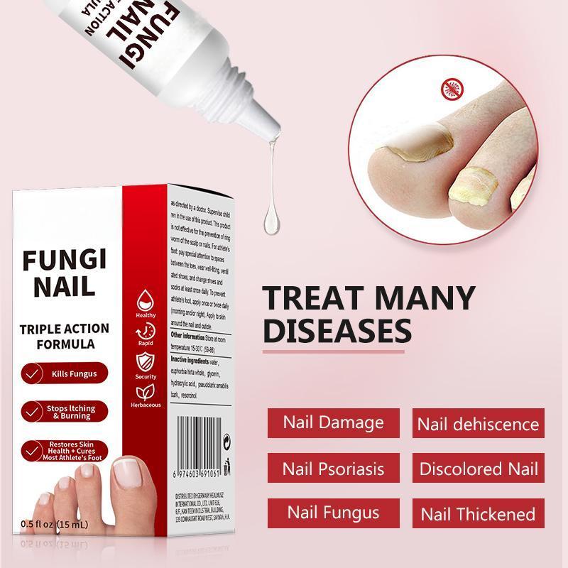 【Buy 1 Get 1 Free】Toenail Fungus Repair, Antifungal Solution for Toenail or Fingernail, Triple Action Formula for Remove Fungal, Repair and Renewal Damaged Nails, 0.5 Fl Oz Therapy