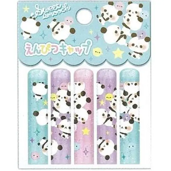 Q-Lia Sweet Smooch Panda Pencil Caps