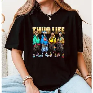 Unisex Thug Life T-Shirt - 80s Vintage Golden Girls Graphic, Soft Cotton, Ideal for Nostalgic Fan Wear & Casual Style