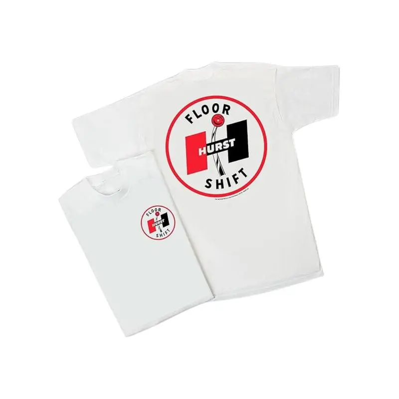 Hurst Floor Shift T-Shirt, Bold Red and Black Classic Gear Shifter Graphic, Hurst Graphic Shirt, For Car Builders and Auto Fans, Muscle Car Gift or Car Show Tee