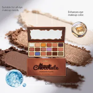 Chocolate-Inspired Eyeshadow Palette Cool-Toned Earthy Neutrals & Highlighter High Pigment, Lightweight, Everyday Wear