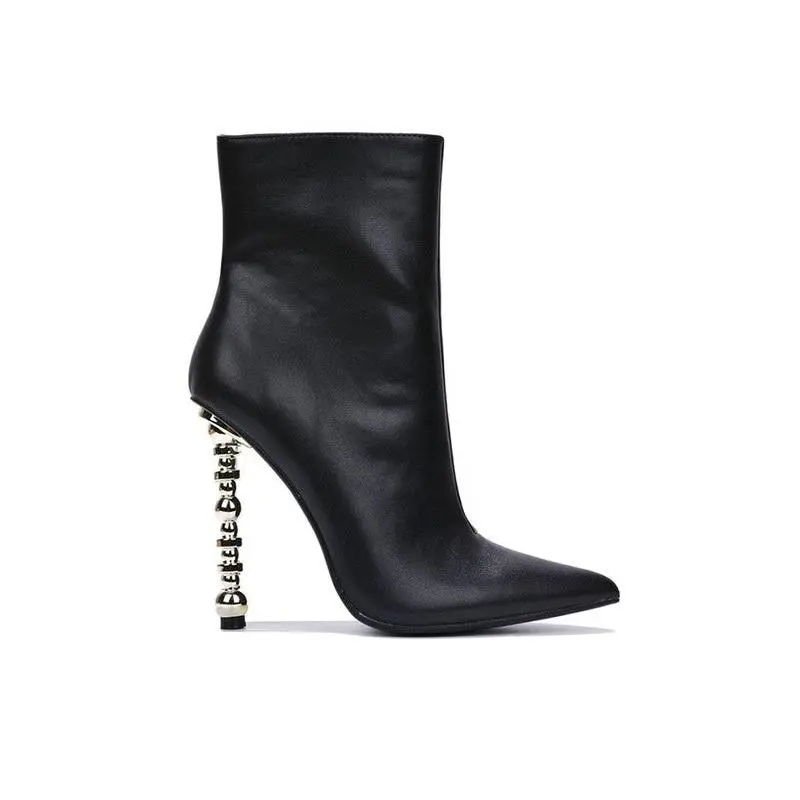 Roxxi Women's Stiletto Fashion Bootie womens boots trendy  boots boots  for Girl Walking Shoes