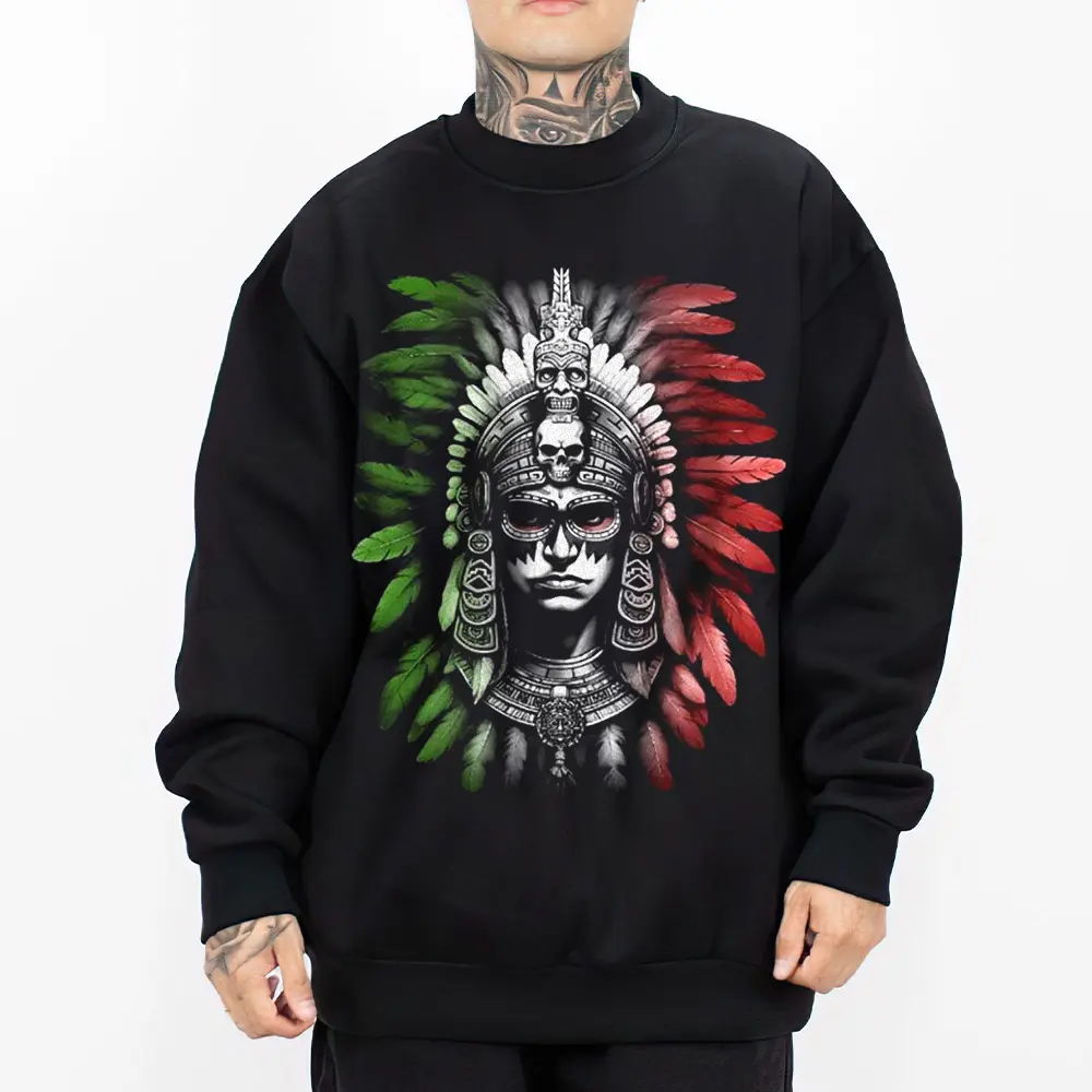 AZTEC MEXICO COLORS , Chicanos Clothing, Gangster clothes, Graphic Tee, Hoodies, Chicana, Cholo outfit, Lowrider clothing DK184