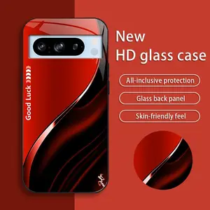 Suitable for [Google Pixel 8 Pro] Simple silk gradient glass phone case, affordable, fully shockproof, drop-proof and wear-resistant-888