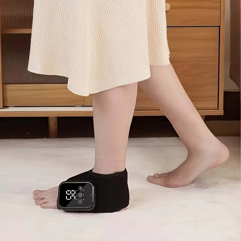 1/2 pack USB rechargeable portable foot massager, easy to operate, equipped with LCD display and intelligent timing vibration and temperature sensing functions, it is an ideal gift for relatives, friends and elders