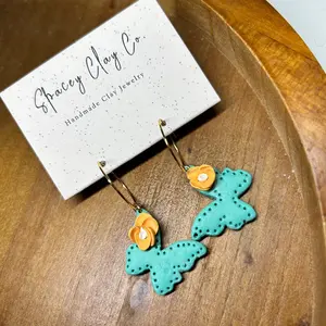 Turquoise mini butterfly earrings
