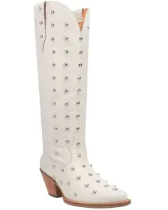 Dingo Women's Broadway Bunny Tall Western Boot Snip Toe - Di155-White