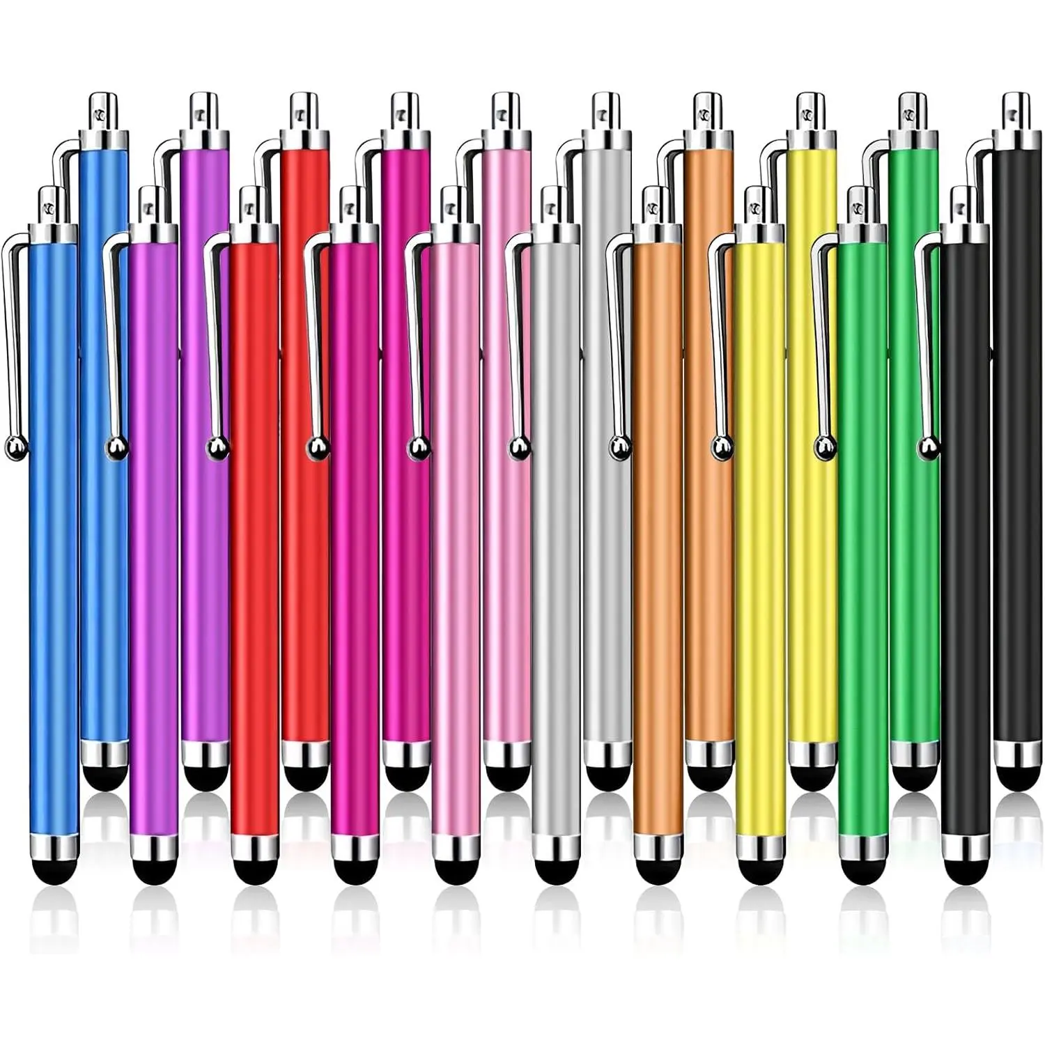 20 Pack Stylus Pen,Stylus Pen for Touchscreen High Precision and Sensitivity for Everyday Writing/Drawing,Universal Stylus Compatible with All Touch Screens,10 Colors