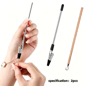 2pcs Bracelet Helper Tool, Fastening Auxiliary Tool, Jewelry Wearing Aid, Suitable for Buckles, Necklaces, Bracelets, Long Nails