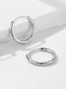 S925 Sterling Silver Hoop Earrings, Fashionable Minimalist Hoop Earrings for Women & Girls, Trendy All-match & Exquisite Jewelry for Birthday Gift