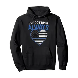 Back the Blue Thin Blue Line American Flag Police Support, Trendy Cotton Hooded Sweatshirt, Street Style Sweatshirt, Crew Neck Sweatshirt, Ultra Soft, Breathable, Four Seasons Casual Hooded Sweatshirt