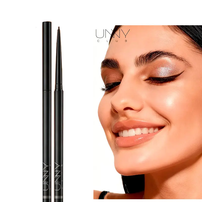 UNNY Brown and Black Gel Eyeliner Pencil, Ultra-Fine Retractable Eye Liner for Soft Natural Definition, Smooth One-Stroke Application with Smudge-Resistant Long Wear, Beginner-Friendly Makeup Tool for Lash Lines, Subtle Wings and Clean Girl Looks
