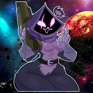 Dark Bear Girl Anime Sticker Purple Furry Character Vinyl Decal for Kawaii Gaming Fans