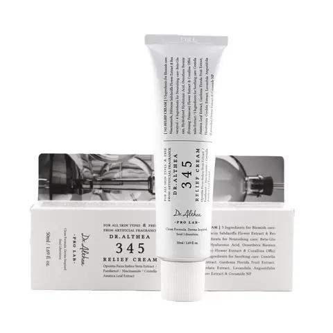 Dr.Althea 345 Relief Cream 50ml - Shea & Chamomile Infused Moisturizer, Dry Sensitive Skin Selfcare, Calms Redness, Soothes, Supports Skin Repair