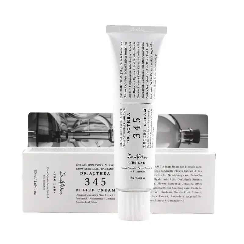 Dr.Althea 345 Relief Cream 50ml - Shea & Chamomile Infused Moisturizer, Dry Sensitive Skin Selfcare, Calms Redness, Soothes, Supports Skin Repair
