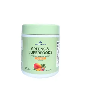Medtiyyah Greens & Superfoods Mango Flavored Blend with 30+ Powerhouse Ingredients for Digestion Energy & Bloating Relief 30 Servings