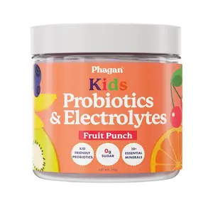 Phagan Kids Probiotics & Electrolytes Fruit Punch 150g - Natural Dietary Supplement with Probiotics and Electrolytes for Kids Healthcare Vitamin