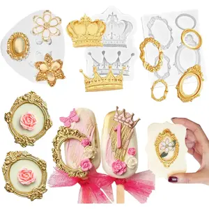Frame Cupcake Fondant Mold Baroque Style Fondant  Mold for Sugarcraft Cupcake Topper  Polymer Clay Crafting Projects