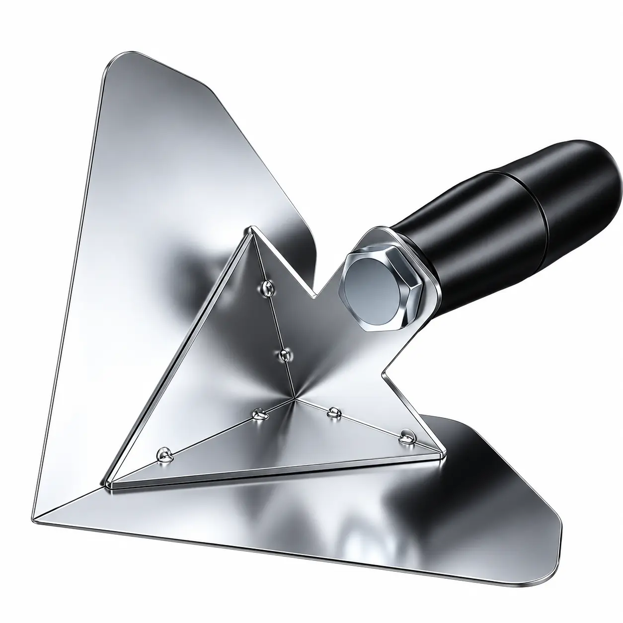 Multi-Purpose Portable Drywall Corner Trowel - Inside Corner Finishing Tool with Metal Blade, Comfort Handle, Putty Scraper for Plaster Smoothing, Wall Coating, Home Renovation & Repair, Portable Trowels