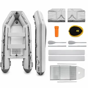 8.2'/ 10'/ 10.8' TITAN Inflatable Boat Dinghy, Heavy Duty Fishing Boat with Aluminum Floor, Portable Blow Up Raft for Lakes, Rivers & Outdoor Recreation