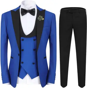 Mens  3-Piece  Suit Prom Colour Fashion Blazer Single Breasted Vest Jacket Pants