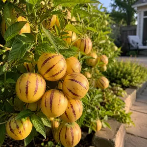 【Summer Vibes】Pepino Melon Seeds for Planting,Sweet Pepino Seeds Non-GMO,Exotic Fruit Seed Heirloom for Outdoor Home Garden