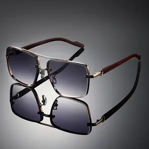 Classic Retro Men's Fashion Gradient Glasses, Lightweight Retro Style Glasses, High-end Men's Accessories, Trendy Premium Glasses