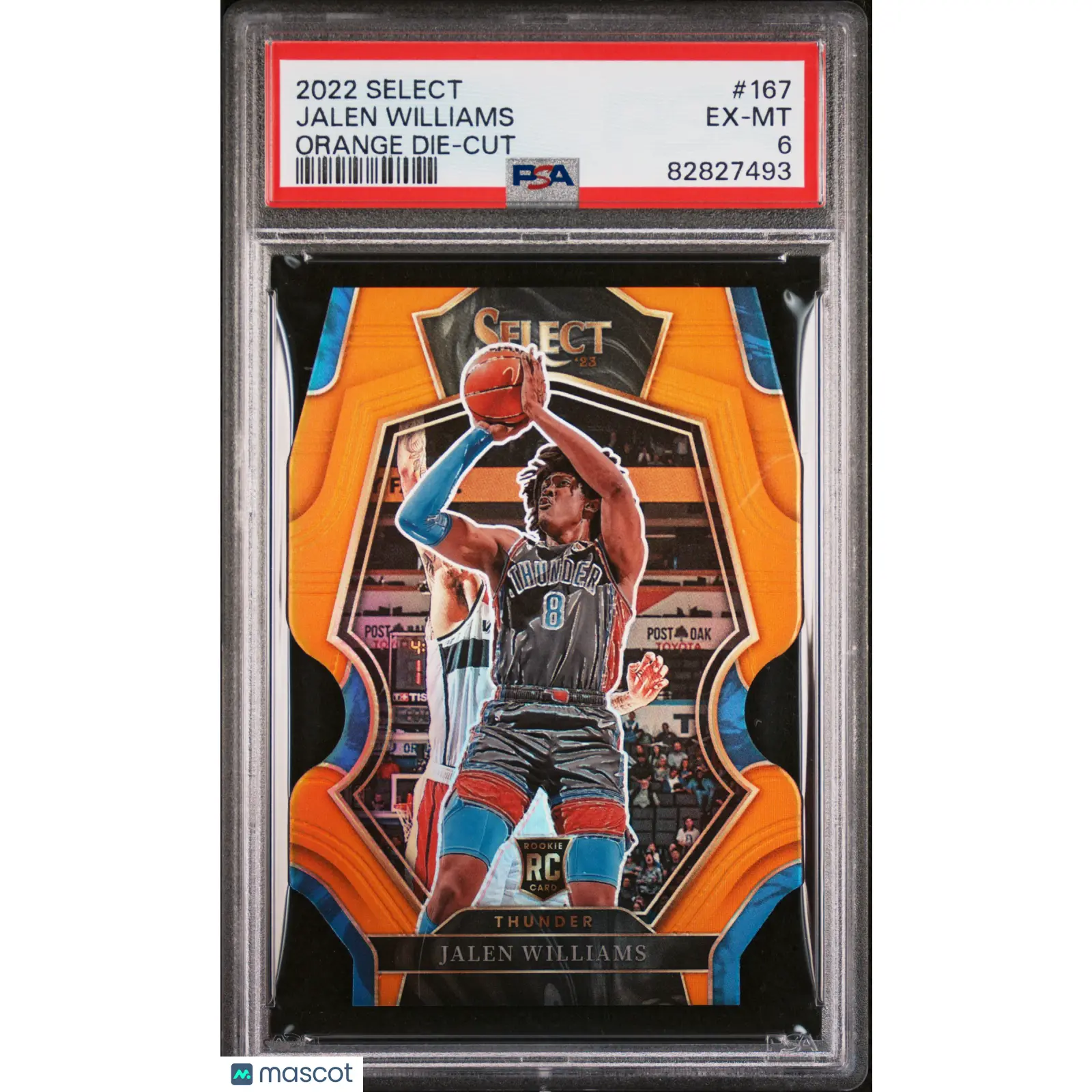 Jalen Williams 2022 Panini Select Orange Die Cut #167 PSA 6