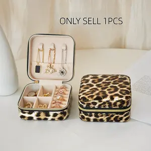 Travel Jewelry Box with Mirror, Small Laser Jewelry Box, Multi Compartment Design, Mother's Day Women's Gift Ring Earrings, Perfect Accessory for Travelers