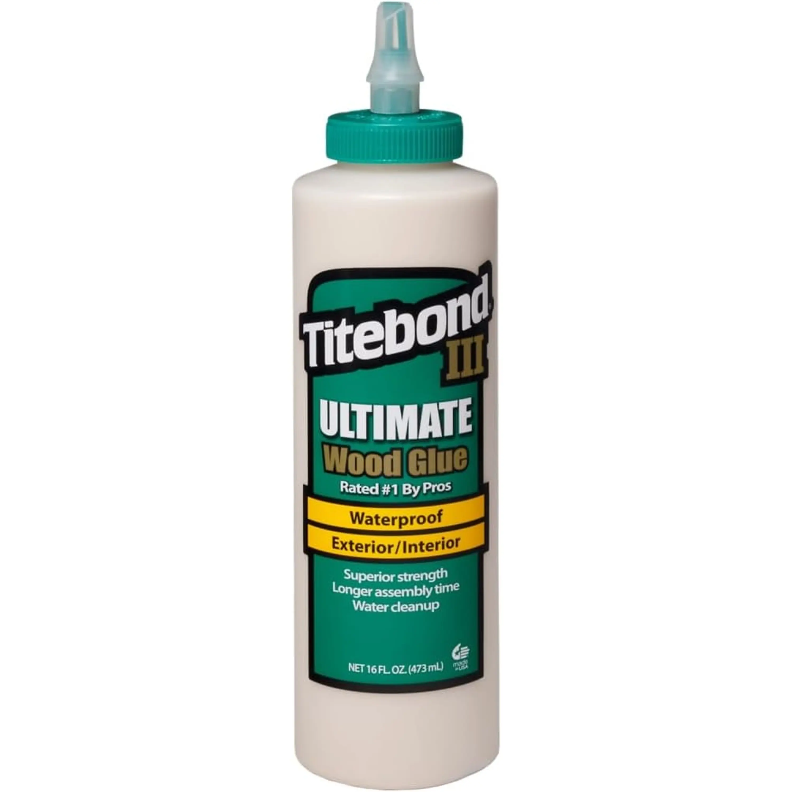 III Ultimate Wood Glue, 16 oz, Strong Waterproof Wood Adhesive for Repairs, DIY Projects, Furniture, Crafts & Professional Woodworking No Brand