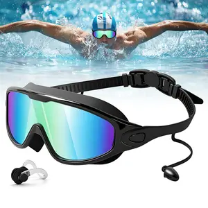 Lotosug Swim Goggles with Nose Clips and Ear Plugs for Adults and Teens, Anti-fog UV Protection No Leak 180° Wide View Clear Vision Pool Goggles, Easy to Wear, , No Leaking Swim Glasses for Men, Women Swimming #TikTokShopDealsforYouDays