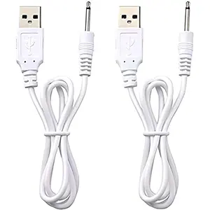 (2 Pack) Fast  Replacement USB  | DC Charger Cord - 2 Ft - 2.5mm
