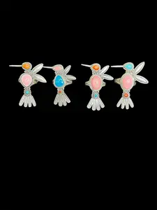 Handcrafted Hummingbird Statement Rings