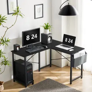 Sweet Furniture F 50 Inches L Shaped Desk - Computer Desk Corner Desks Gaming Desk PC Table with CPU Stand Side Bag for Home Office Dorm Sturdy Writing Workstation