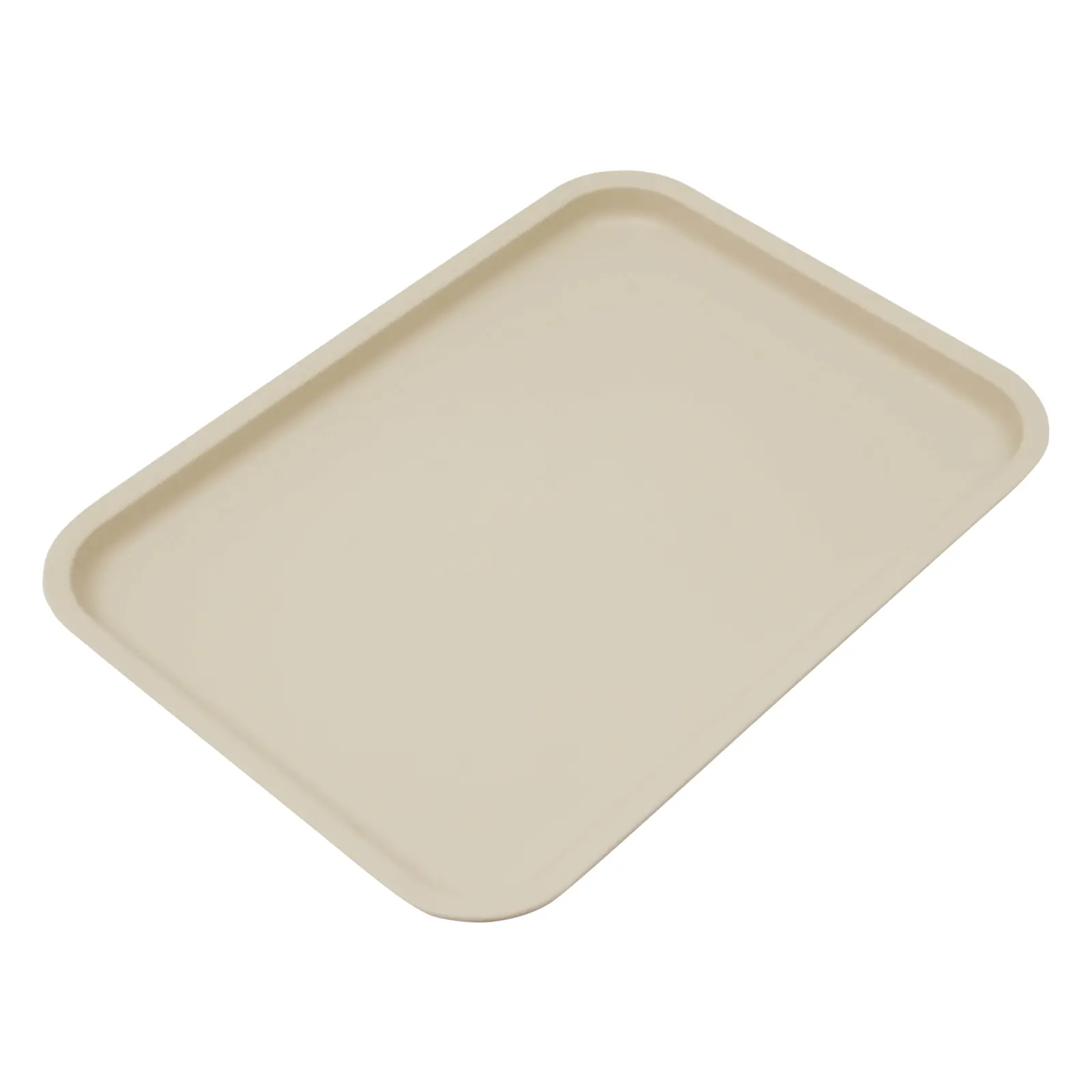 24 Pack Serving Trays Rectangle Slip Retardant PP Material Dishwasher and Microwave Safe for Restaurant Fast Food School Cafeteria Blue Khaki White Plates