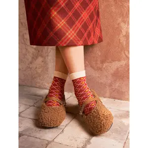 Cider [size 6-11] Furry Mary Jane Flats