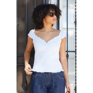 John Galt Women's Light Blue Gingham Elena Tank Top