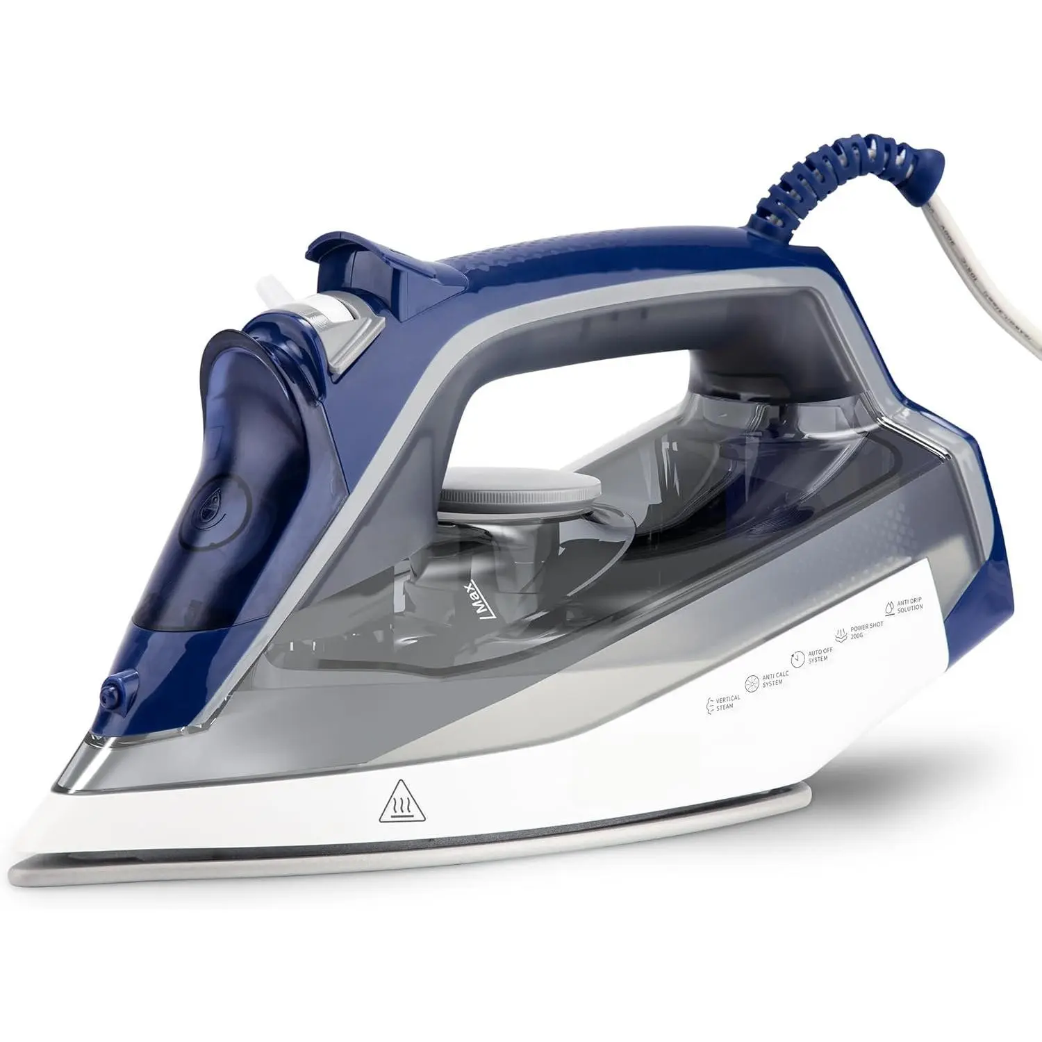 Steam Iron for clothes - 1750W Clothes Iron with Non-Stick Ceramic Soleplate, Powful Steam, 3-Way Auto-Off, Self-Cleaning, Anti-Calc, 13.52oz Water  Ironing Clothes for