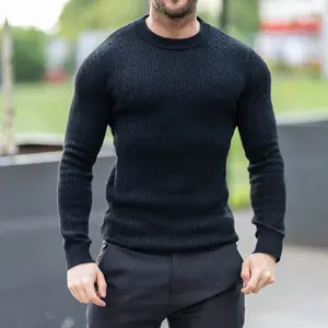 GINGTTO Men's Crew Neck Sweater Slim Fit  Long Sleeve Pullover Casual Lightweight Basic Knitted Sweaters