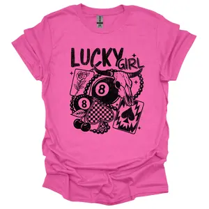 Lucky Girl Graphic T-Shirt, Relax Fit