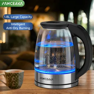 PANCERKA 1.8L Electric Kettle 1300W, Auto Shut Off and BPA-Free Fast Boil Kettle with LED Light, Wide Mouth, Home Office Use