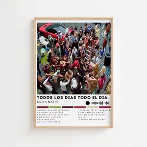 Latin Mafia Todos Los Dias Todo El Dia Album Playlist Wall Art Tour Te Odio y Te Extrano Mucho Poster Digital Print Covers Lvtin Mvfia Gifts